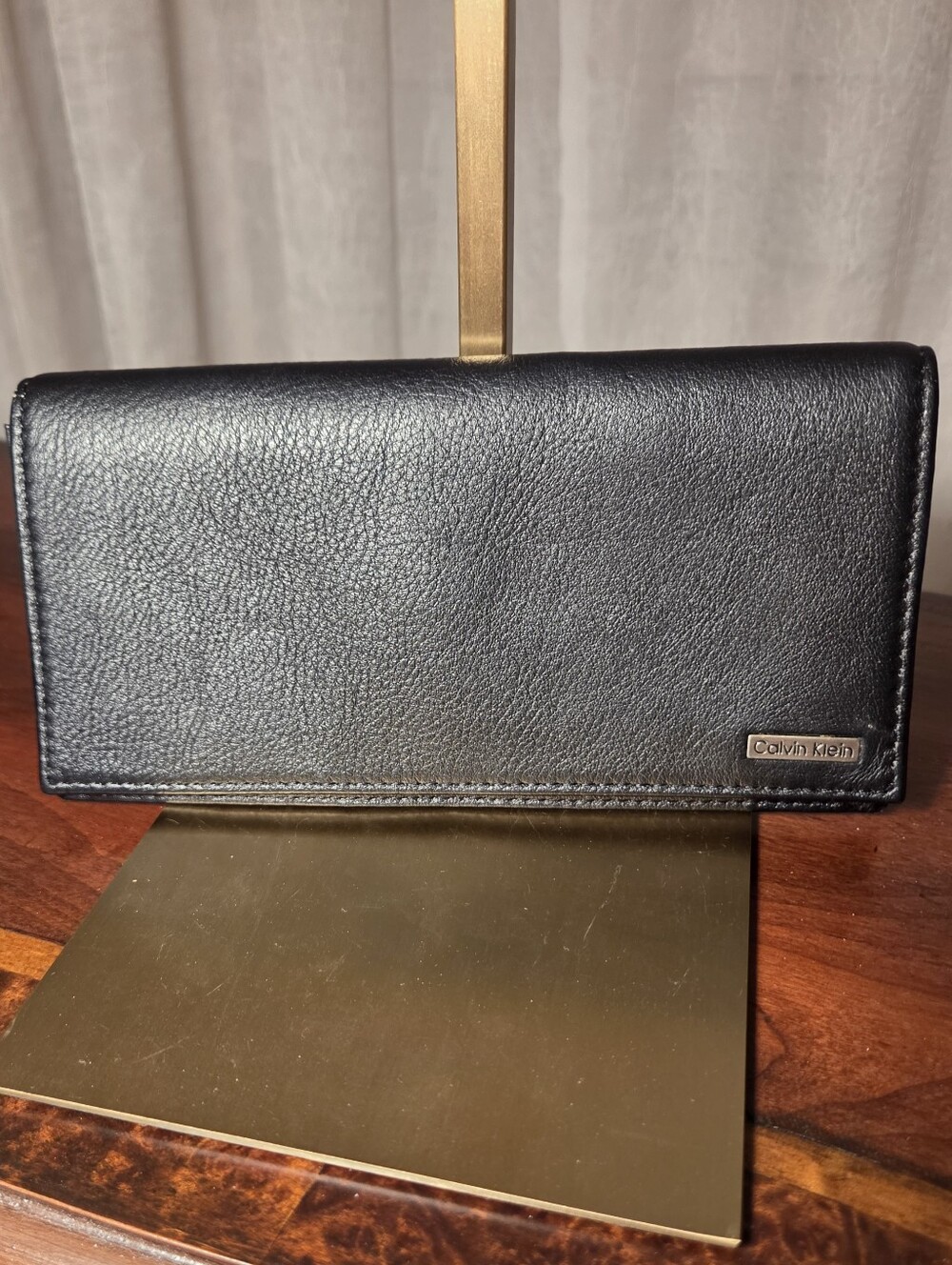 Vintage Calvin Klein Long Fold Pebbled Texture Leatger Wallet